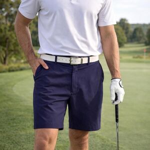 Ralph Lauren Navy Blue Polo Golf Shorts 35 Preppy Country Club Nylon Coastal